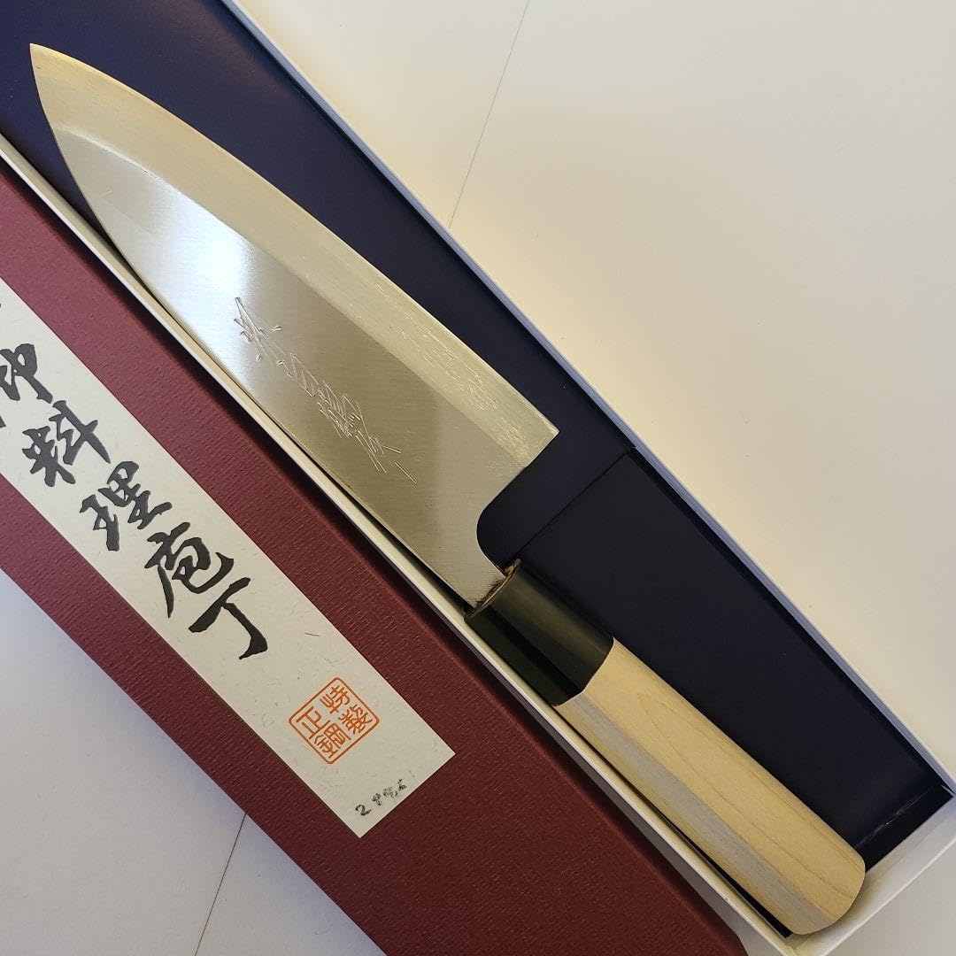 出刃包丁銀三堺打刃物6寸水牛柄 - 出刃包丁 