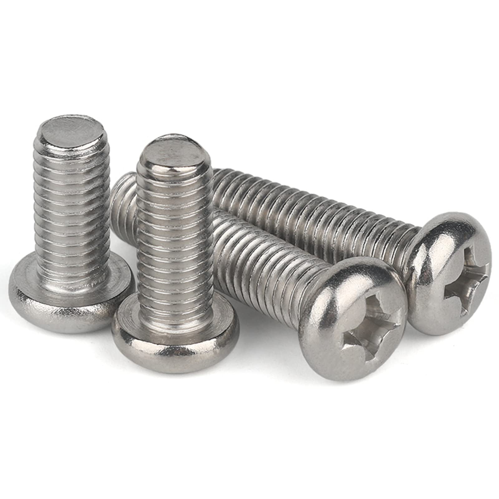 Lot De 100 Vis M3x4mm En Acier Inoxydable 304 - Tête Cylindrique à Cruciforme - Pour Métaux