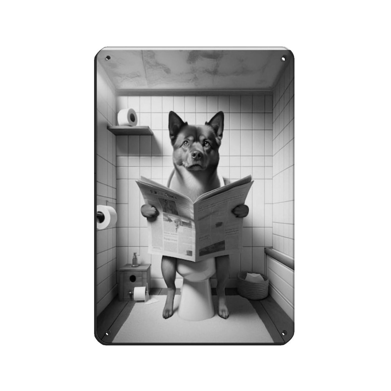 Lxwnze 20L X 30W Cm New Guinea Singing, Funny Bathroom Decor Retro Poster Metal Tin Sign Chic Art Retro Iron Painting Bar People Cave Cafe Family Garage Poster Wall Decoration 8X12inch(20X30cm)