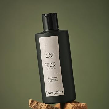 LONGTAKE Sandalwood Shampoo and Core Bonding Hair Mask - Bond Control & Internal Protein Filling with Peptides | Frizz Control, Split Ends Care | Hair Smooth, Glossy | For All Types