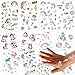 Produktbild 12 Blatt Einhorn Kinder Tattoos, Ouinne Temporäre Tattoos Sticker Aufkleber Geschenke für Mädchen Kindergeburtstag Party Wasserdicht