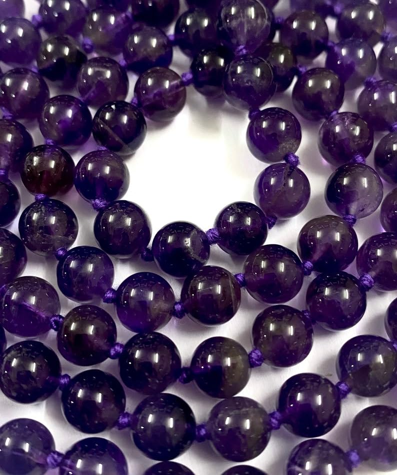 Perles améthyste naturelle 8mm lisses : créez vos bijoux sans défauts