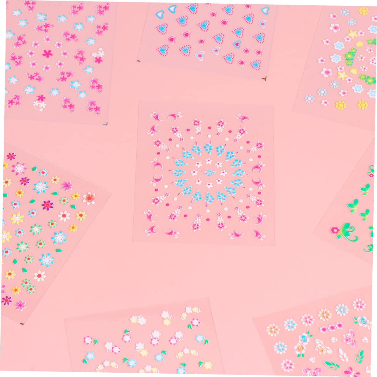 3 Set Stickers Per Unghie Adesivi Per Nail Art Colorati Decorazioni Manicure Creative Per Donne E Ragazze Per Occasione 50 Pezzi*3