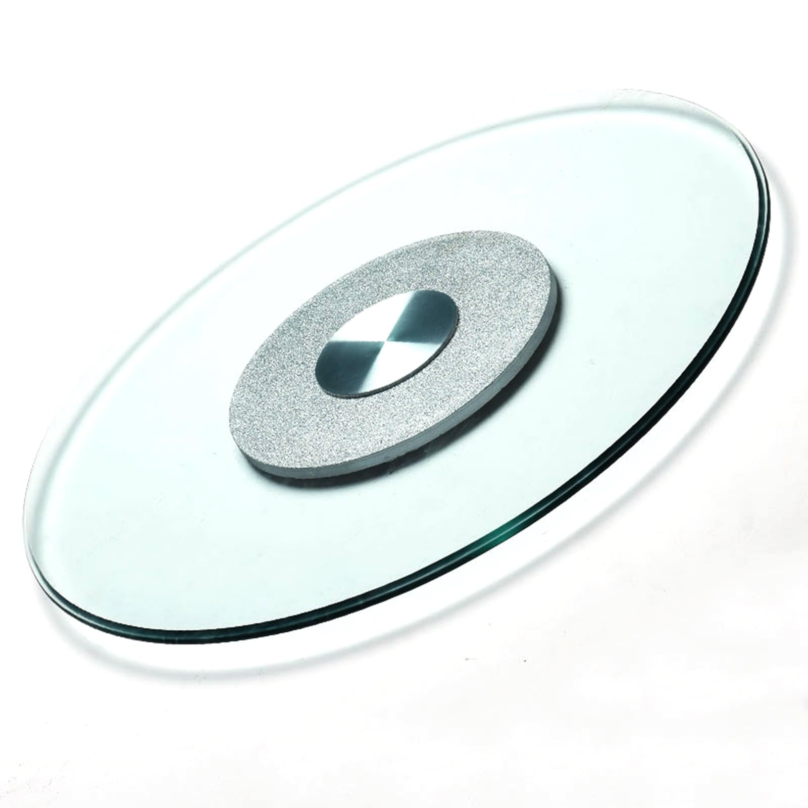 Table rotative en verre trempé silencieuse avec aide au pivot robuste
