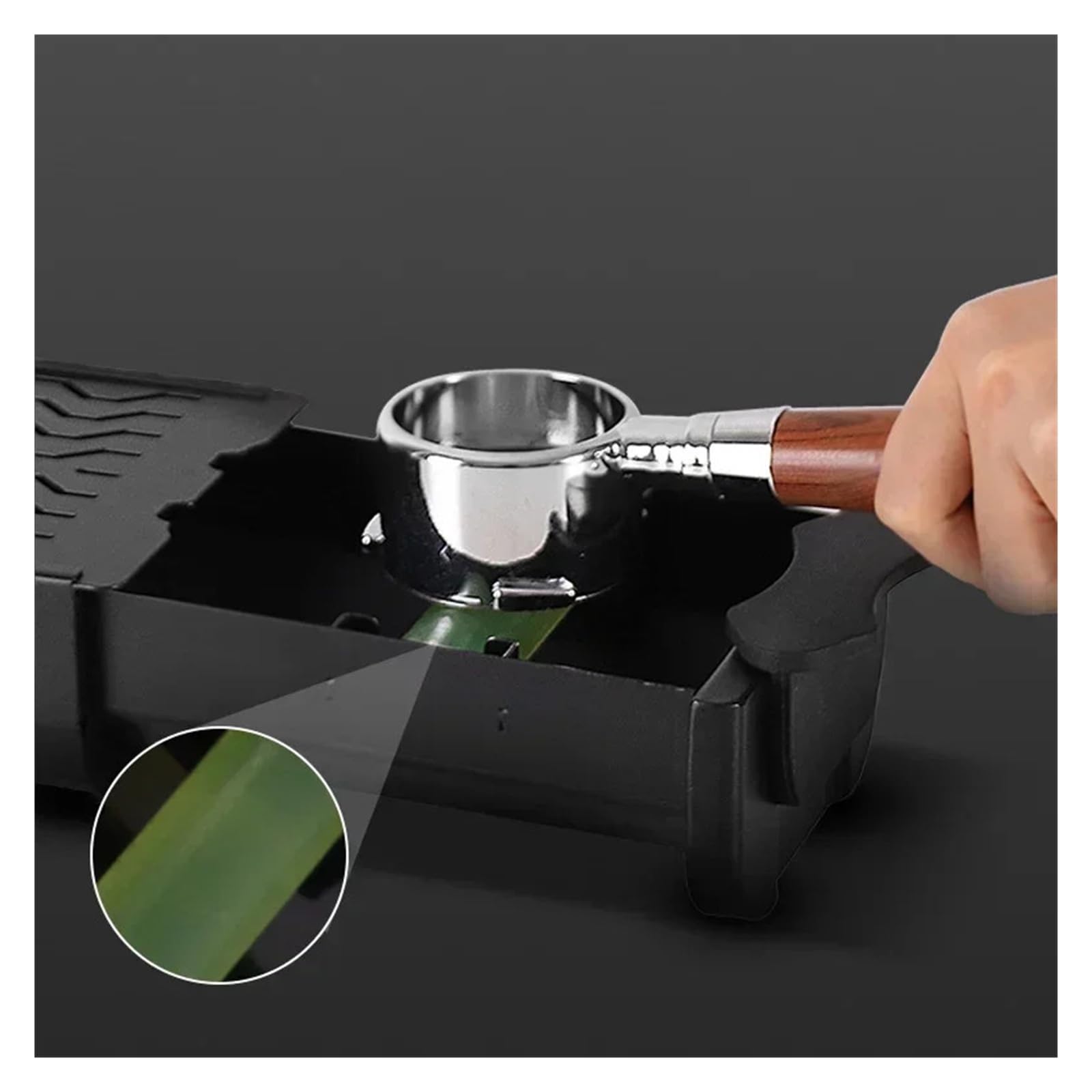 Accesorios rectangulares del barista de la base del pisón del cubo, caja de posos de café tipo cajón de doble propósito(1pcs)