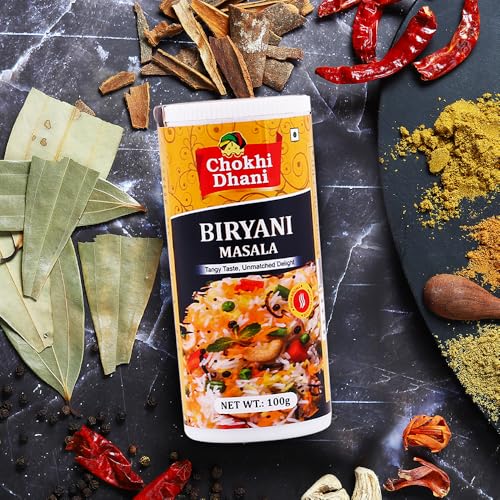 Image of Chokhi Dhani Biryani Masala Powder 100g | Hyderabadi & Lucknowi Style Biryani Spice Mix | Authentic Dum Biryani Masala | Aromatic Indian Rice Masala for Veg & Chicken Biryani | No Artificial Colours