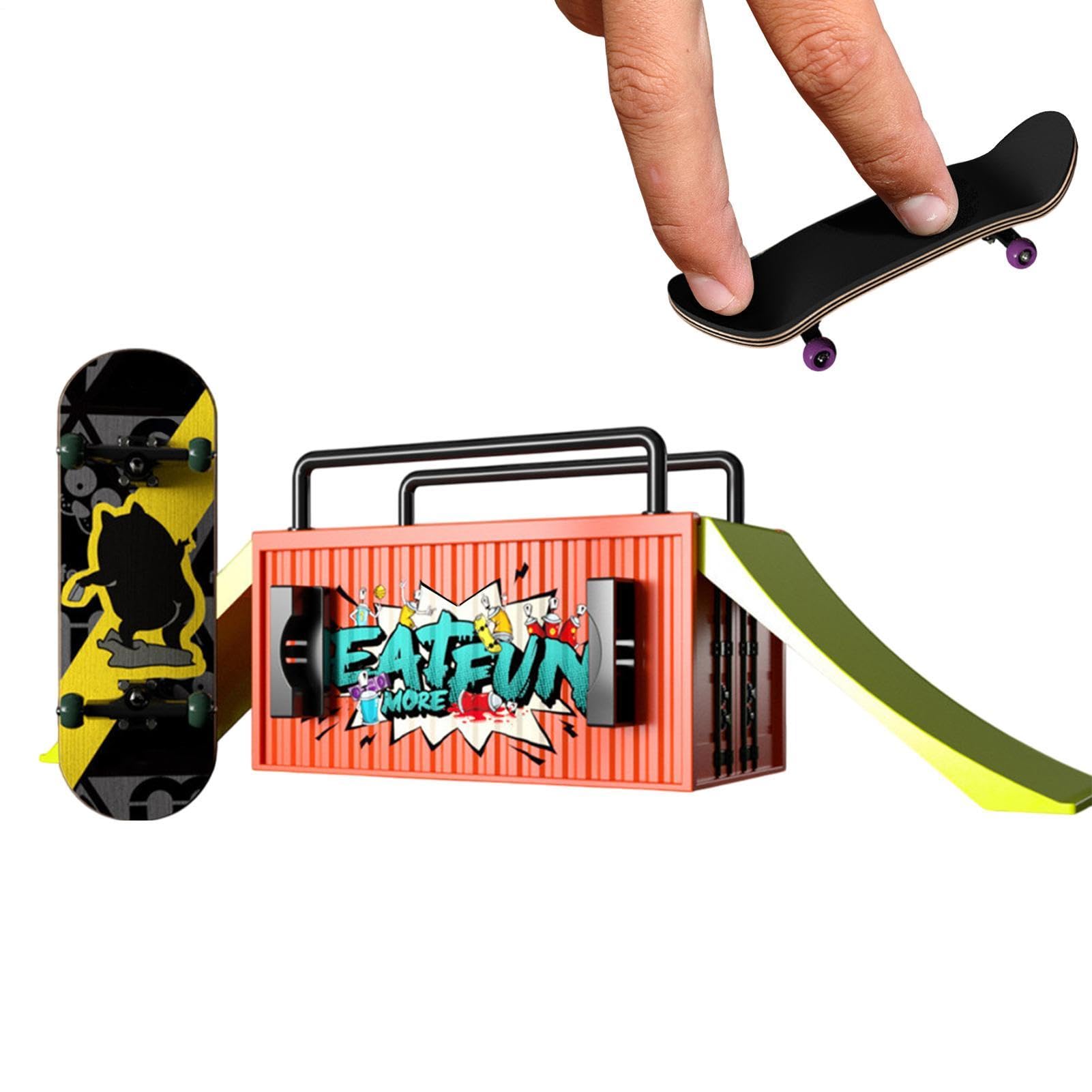 Skateboards for Fingers Finger Boards Toy Hand Skateboard Compact Container
