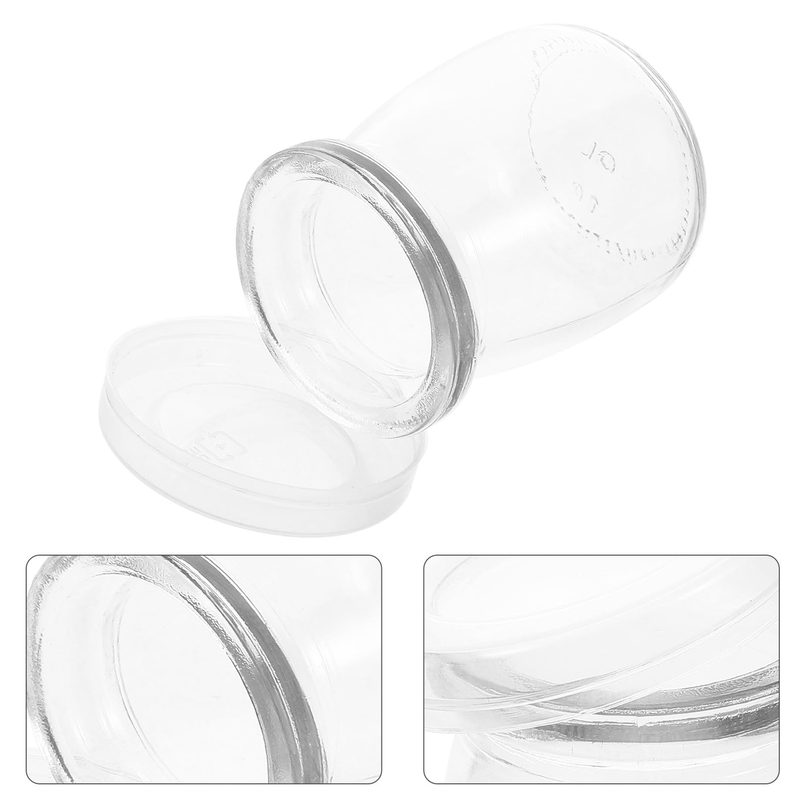 Healeved 12 Bocaux en Verre de 100ml avec Couvercles, Contenants Polyvalents pour Yaourts et Confitures, Design Élégant pour Événements et Présentations à Table