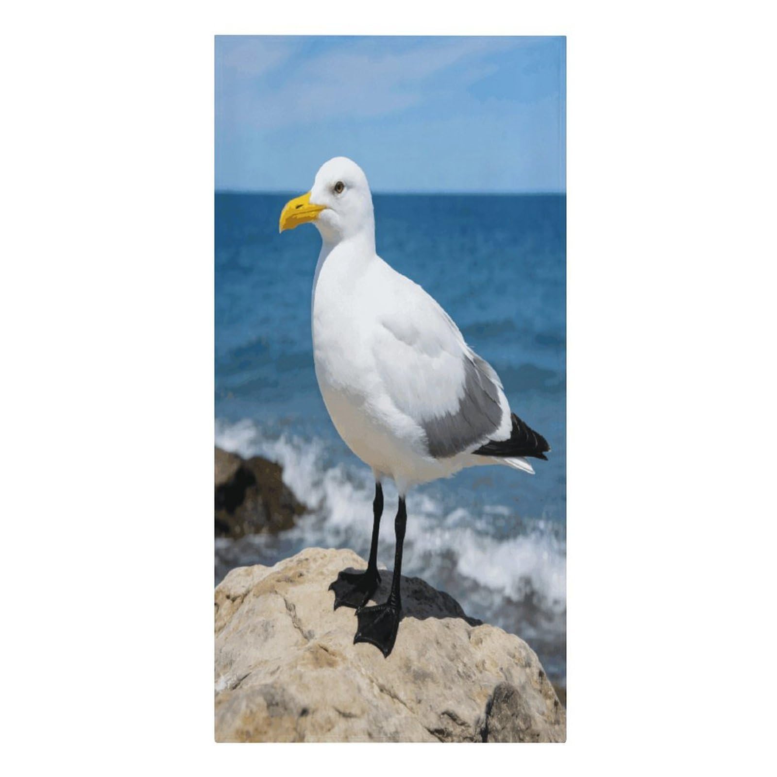 VstaDank Seagull Beach Towels Microfiber Absorbent Extra Large Bath Towels Quick Dry Lightweight Thin Pool Towel Soft Swim Travel Towel Beach Accessories for Adult Gift