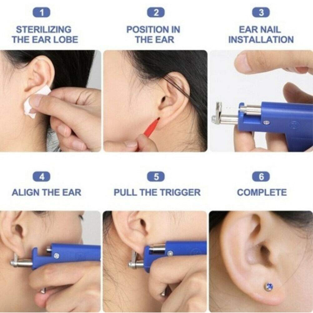Oscar professional year piercing system, nose, navel body piercing stud tool kit, deep blue with 1 pair of studs Oscar professional year piercing system, nose, navel body piercing stud tool kit, deep blue with 1 pair of studs