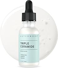 Asterwood Triple Ceramide Barrier Repair Serum - Hydrating, Calming, & Barrier-Restoring Skin Facial Serum - with Ceramide Complex, Squalane, Hyaluronic Acid - Fragrance-Free, Cruelty-Free - 1 Fl Oz