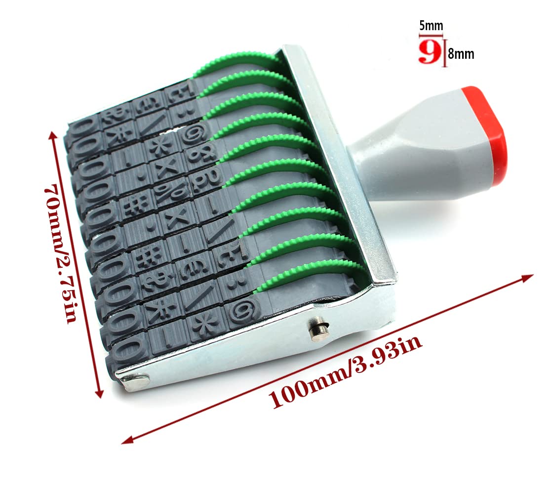 Gummi-Zahlenstempel mit 11 Ziffern, Bürostempel, Logo-Stempel