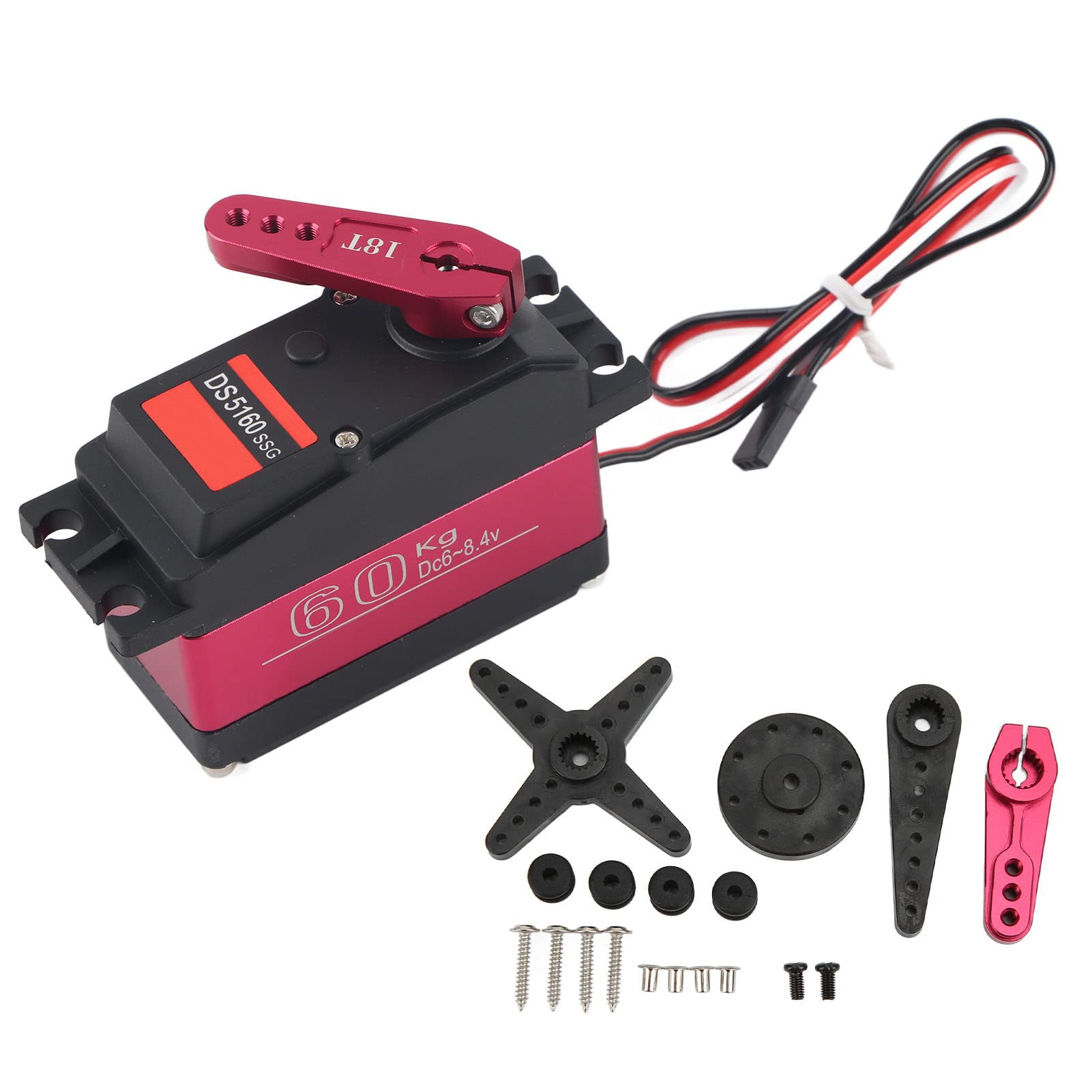 Serwo cyfrowy RC DS5160 ze stopu aluminium i tworzywa sztucznego ze stali nierdzewnej silne skręcanie światło wodoodporny cyfrowy serwo do samochodu RC