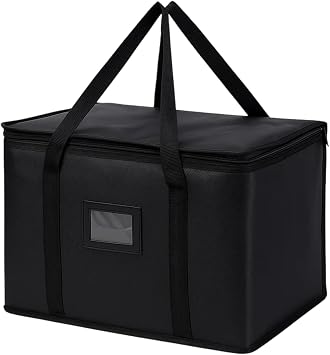 50L Insulated Food Delivery Bag, Thermal Bag for Hot and Cold Food, Spacious Catering Bag for Delivery Driver, Pizza Delivery, and Outdoor Events