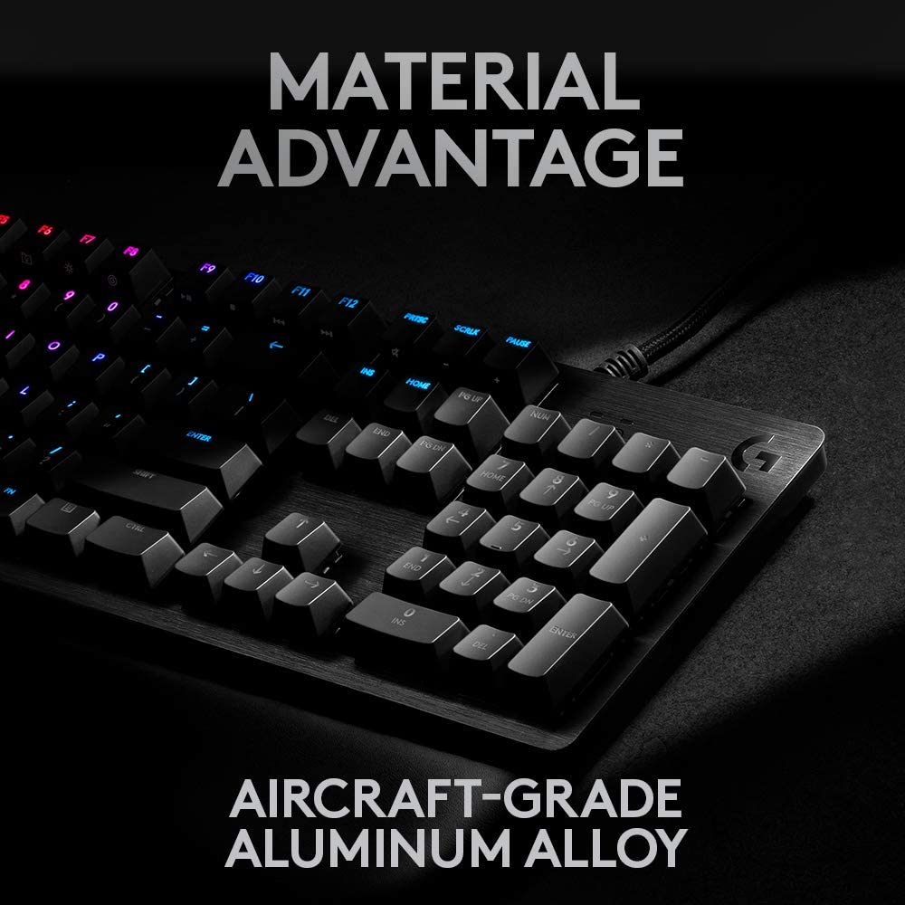 Logitech G513 CARBON RGB Tastatur USB QWERTY Portuguesisch Karbon - Tastaturen (Verkabelt, USB, Mechanischer Switch, QWERTY, RGB-LED, Karbon)