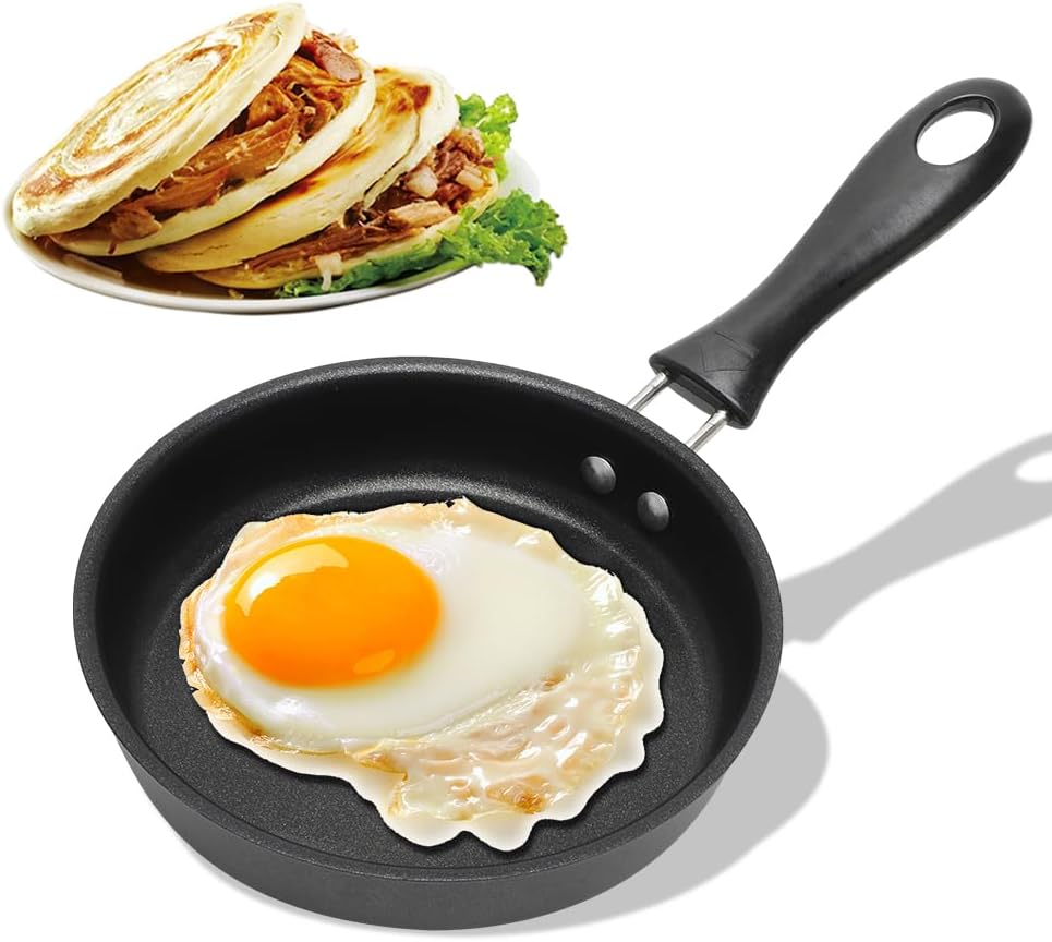 Gohytal Small Egg Pan, 12cm 4.7" Mini One Egg Frying Pan, NonStick