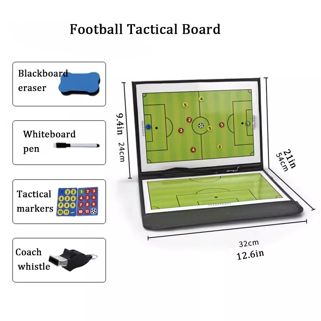 Savita Taktiktafel Für Fußball – Doppelseitige Whiteboard-Klemmtafel Für Trainer & Schiedsrichter