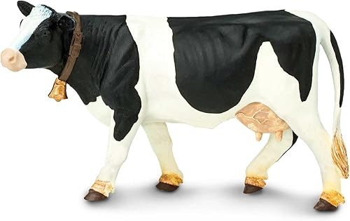 Safari Ltd. Holstein Figura de vaca – Figura detallada de plástico de 5 pulgadas – Divertido juguete educativo para niños, niñas y niños a partir de