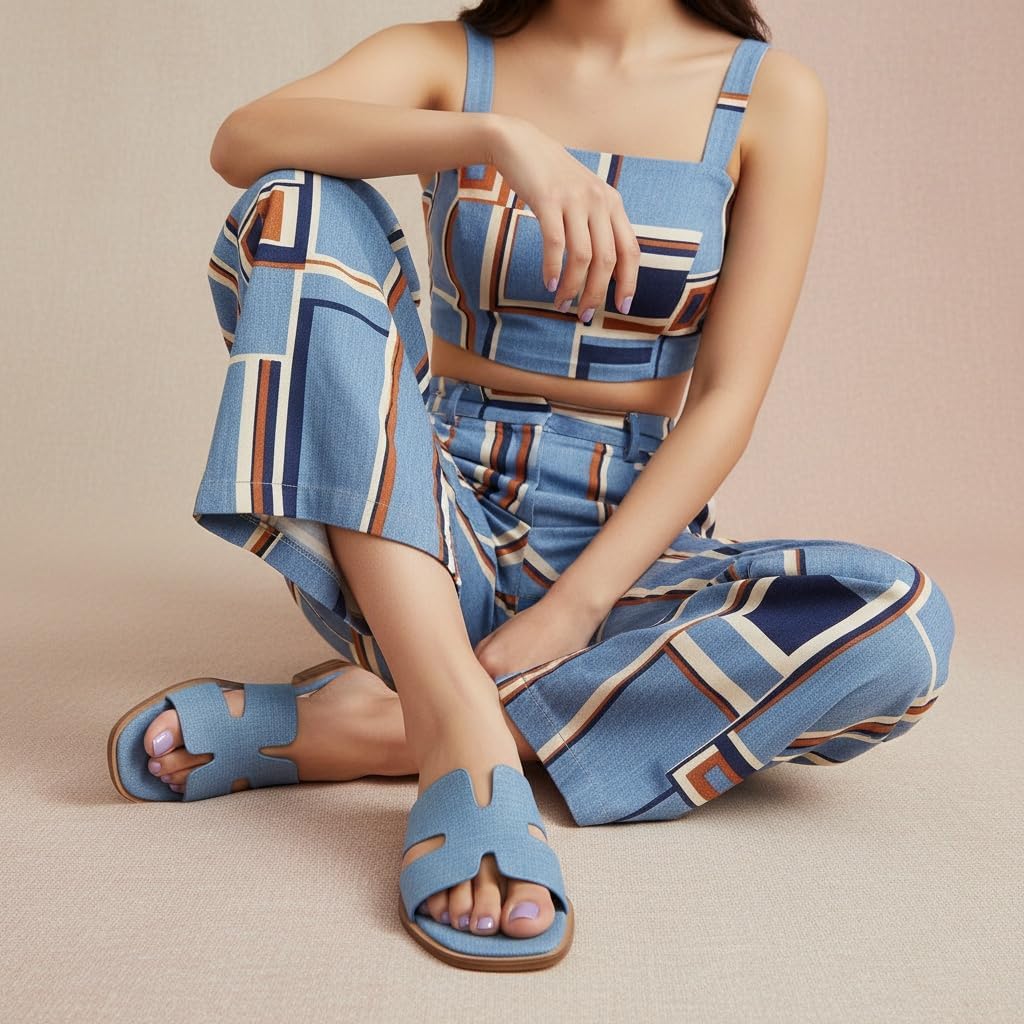 CUSHIONAIRE Voyage Cutout Strap Slides for Women, Slip On Summer Flats, Trendy Footwear, Comfortable Vacation Style Sandals for Women 2025 - Image 8