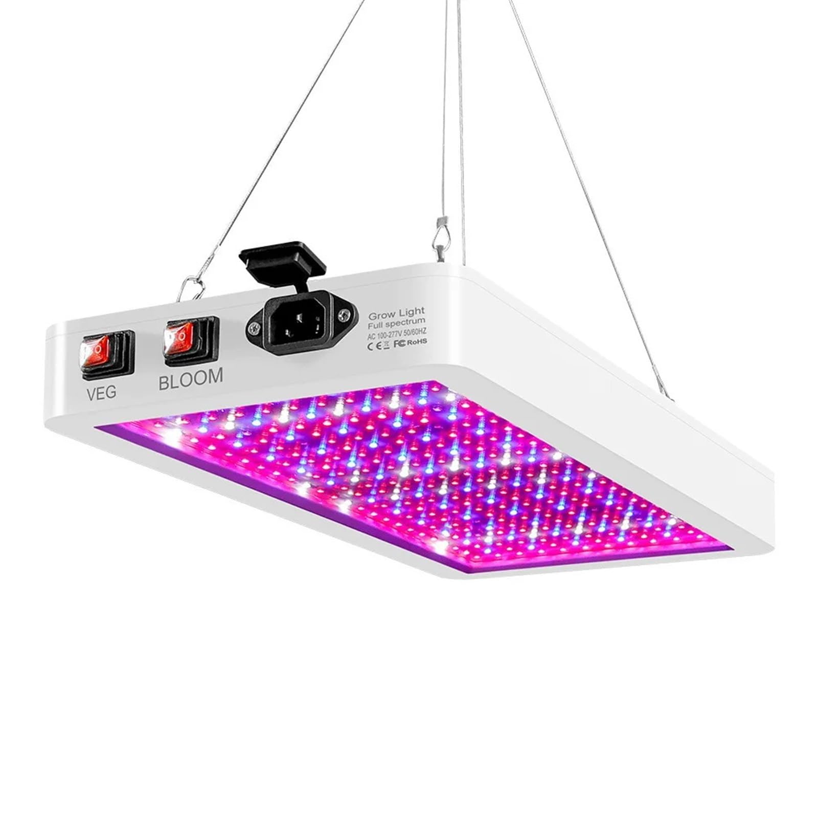 Grow Light, 1000W/2000W LED Full Spectrum LED Growing Light IP65 Lampadine for piante Lampada idroponica Lampade for serre Illuminazione for la crescita dei fiori(216 leds)