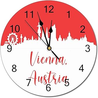 Austria-Vienna Wall Clock Modern Design Digital Non-Ticking Clock 12inX12in