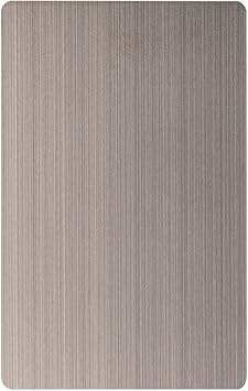 Customizable 100 Pcs Metal Business Cards, 304 Stainless Steel Thick 0.8mm Blank Engraved Matt Aluminum Cards Silver