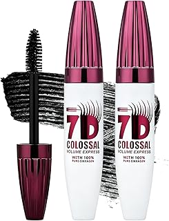 2PCS 7D Waterproof Volume Mascara, Lengthenin...