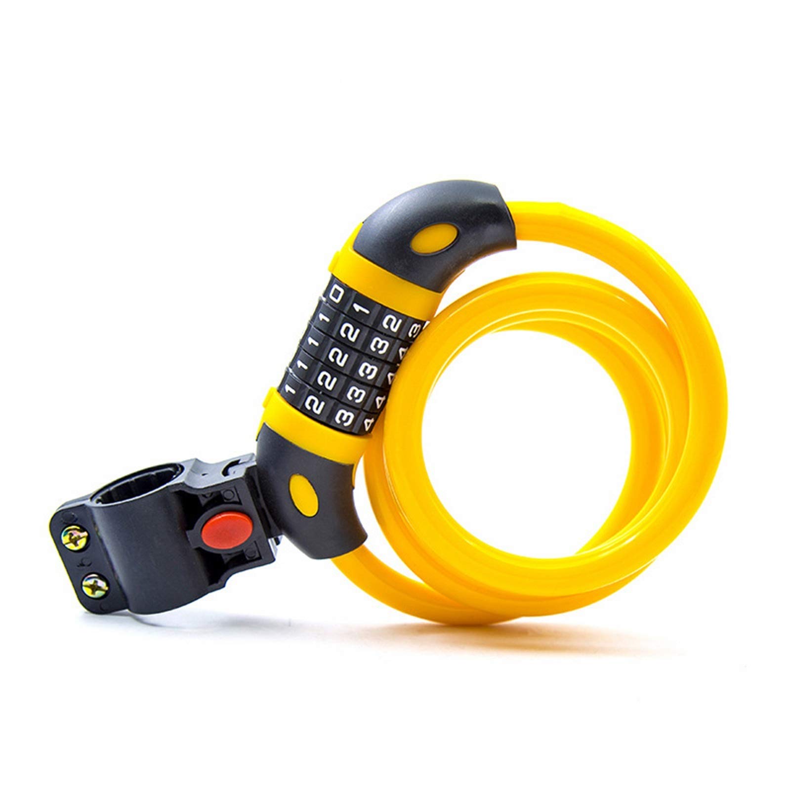 Bicycle Combination Lock, Fahrradschloss, Fahrrad-Zahlenschloss mit Zahlenkabel und Stahldraht, Trick-Schloss-Zubehör(Yellow)