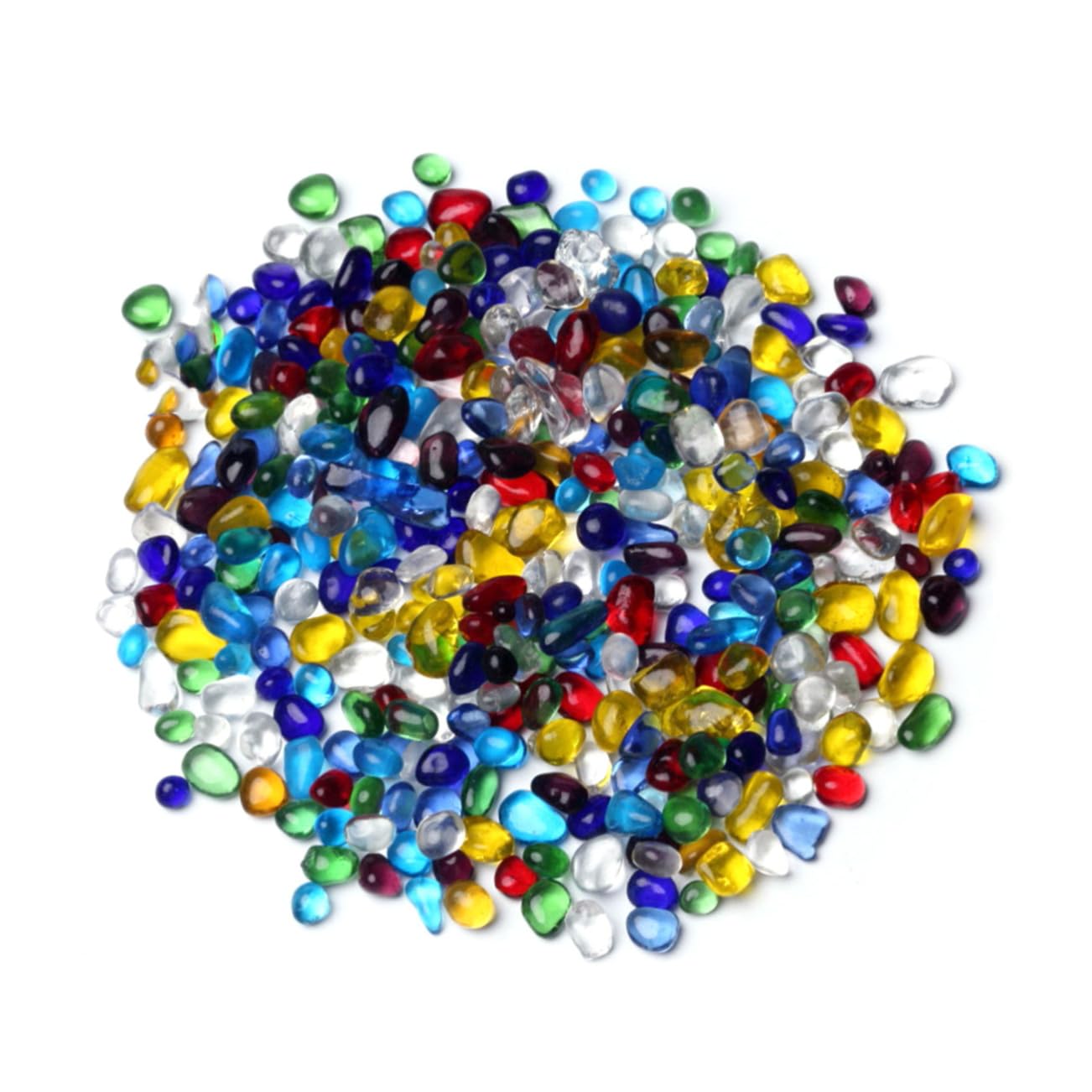GOOHOCHY 500G Colorful Glass Gravel Decorative Stones for Aquariums Vases and Flowerpots Safe for Fresh Salt Water for Crafts and Enhancing Home Decor