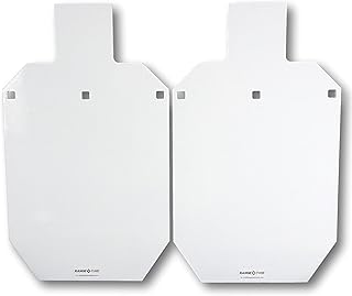 Ar500 Target Solutions RANGETIME Targets-Two Laser Cut AR500 Steel Gong 12 in X 20 in X 3/8 in Silhouette Shooting Targets- Rifle Target