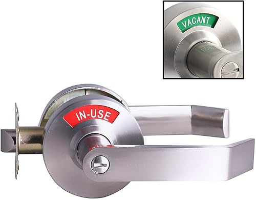 Medium/Heavy Duty Designer Commercial Lever Door Lock (Bathroom Privacy w/Indicator,