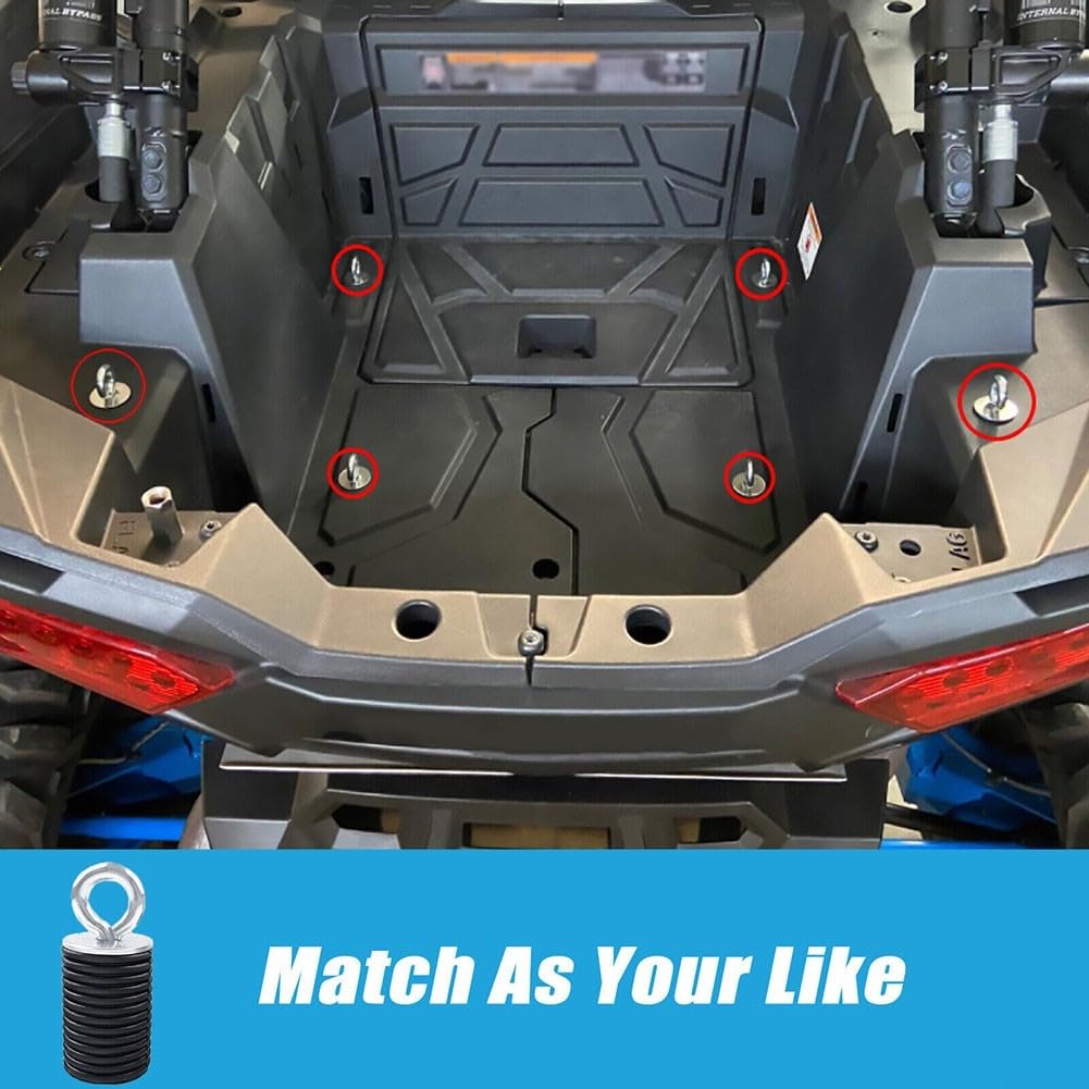 Ganchos de carga Polaris para RZR1000, paquete de 6 anclajes de amarre para UTV y ATV
