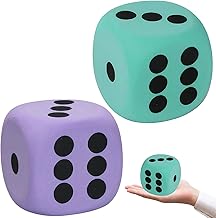 2pcs Large Dice Set, 8cm Rounded Corners Large Foam Dice, With Numerical Dots Giant Foam Dice, Cube Fidget Toy, Suitable for Themed Party Games and Enhancing Intelligence