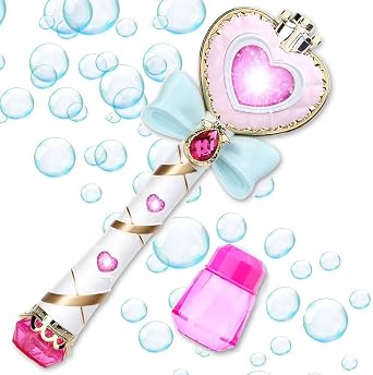 BXSKRES Super Bubble Machine, Bubble Machine, Bubble Machine, Electric Bubbles, Bubble Generator, Magic Stick, LED Light, Music Function, Lets Play Camping! Bubble Machine, Outdoor Play, Pool,