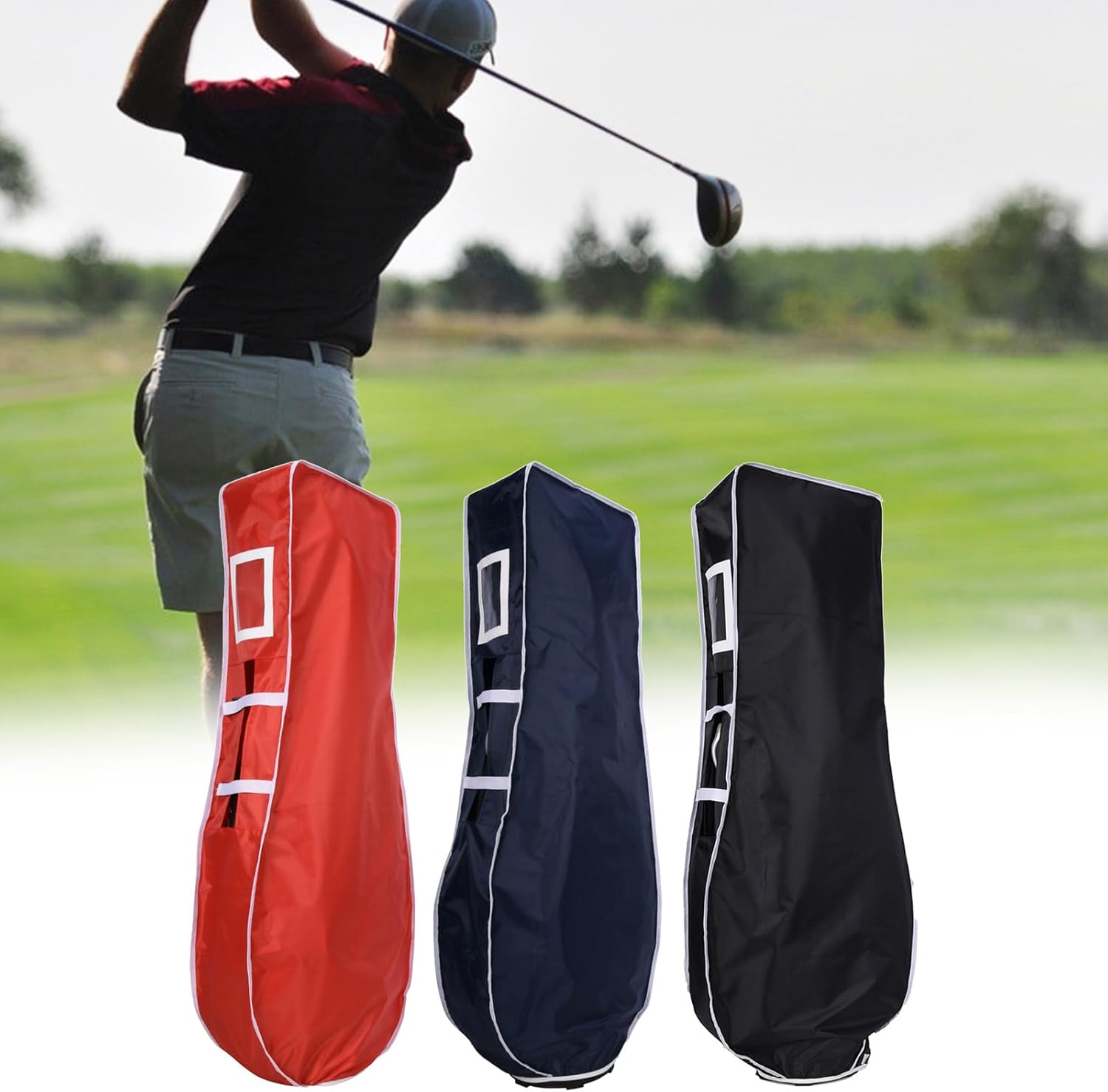 Golf Bag Rain Protections Cover Stand Hood for Golfers Watertight Rain Golf Bag Cover