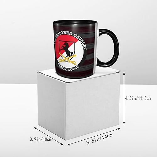 Miniatura 6 de 11th Armored Cavalry Regiment - Taza de café divertida de cerámica, tazas de té de viaje, bebidas para el trabajo, oficina en casa
