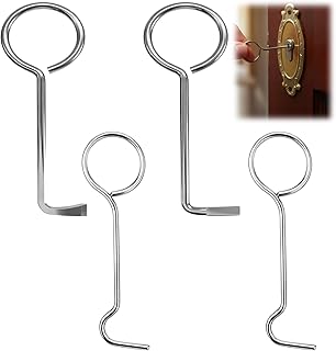 4 Stück Profi Dietrich Set Dietrich, Edelstahl Material Türöffnungswerkzeug Buntbartschlüssel Universal, Ideal Für Türöffnung Und Schlosserarbeiten, Kompaktes Design Für Einfache Handhabung