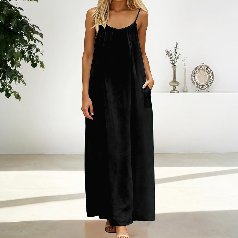 casual.maxi dress Backless Maxi for Women, Summer Dress 2026, Lightweight Strapless, Casual Maxi Dress, Hawaiian Beach Dress, Colorless Plus Size Beach Dress, Casual Dress, Sleeveless, #01-black Fashion _product_type:dress Color:Black/Green White Cotton Macramé Lace