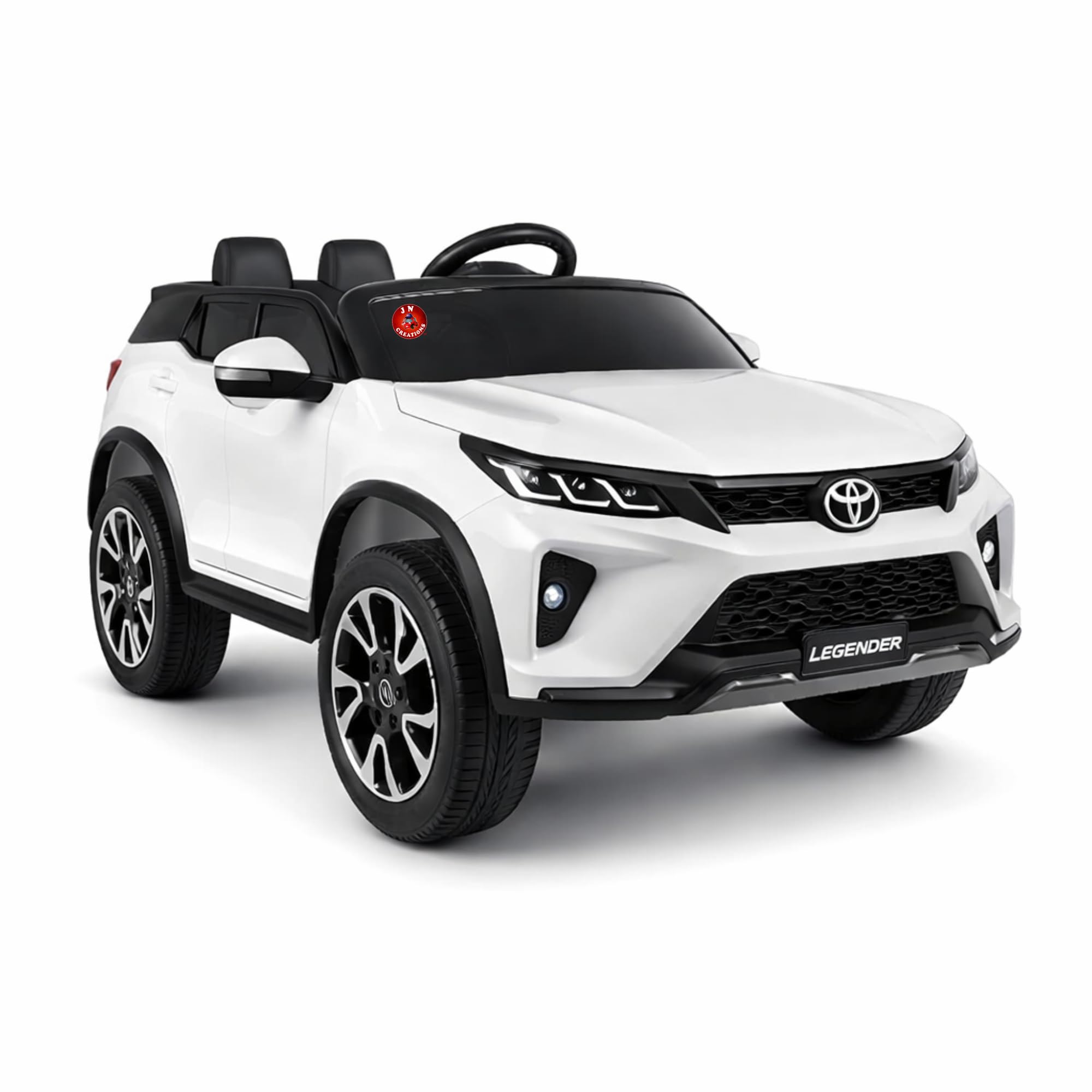 12v fortuner legender kids ride on m-7588 car | 6v dual motor | remote control | led lights | music & bluetooth (white)