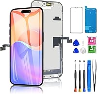 Vista 25 de Pantalla de repuesto para iPhone 12 Pro Max de 6.7 pulgadas, pantalla táctil LCD digitalizadora Diykitpl 3D para A2342, A2411, A2412, A2410 con kit
