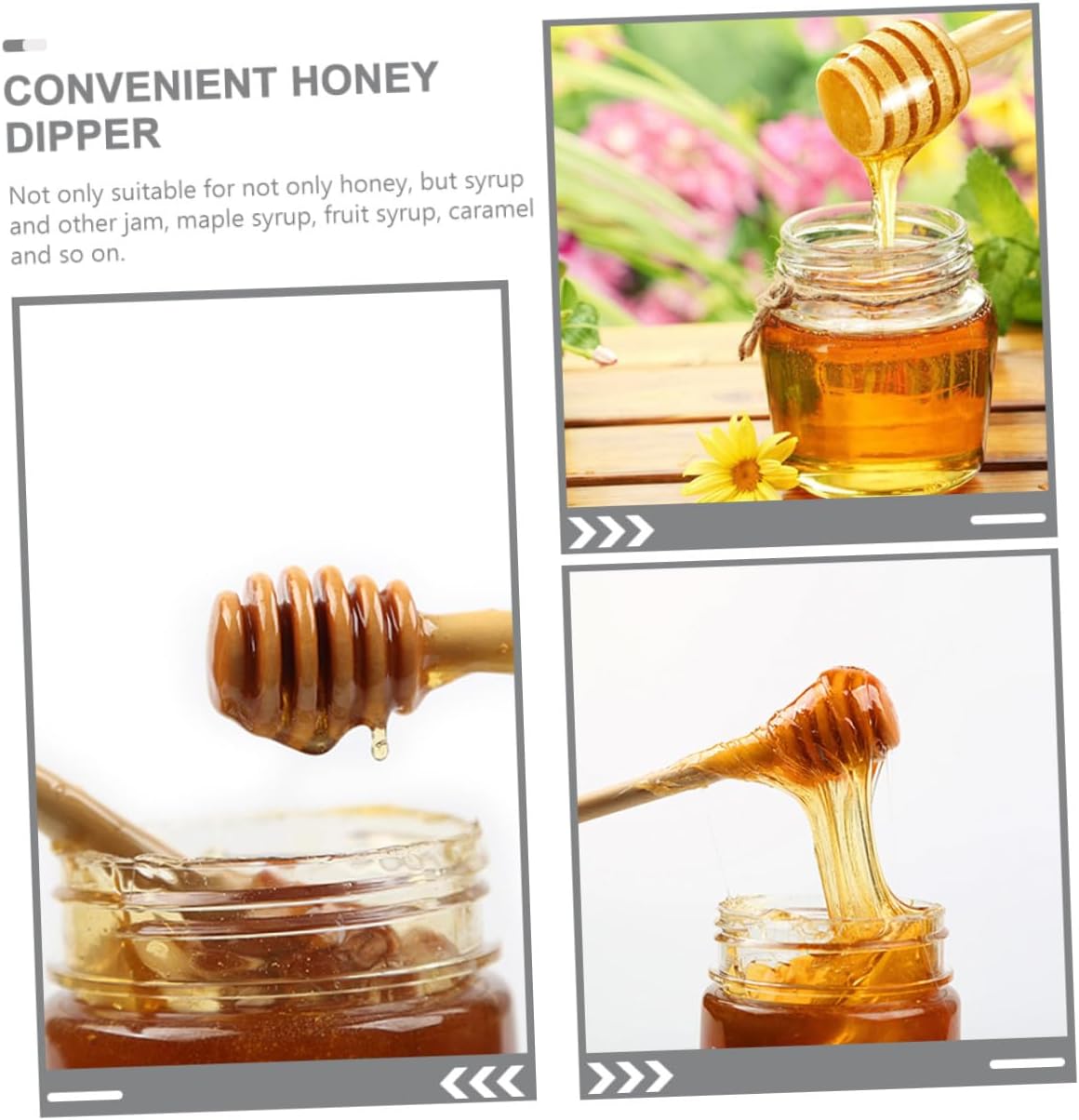 Wooden Honey Dipper Sticks 40pcs, Simple Stirring Rods for Daily Use image 3