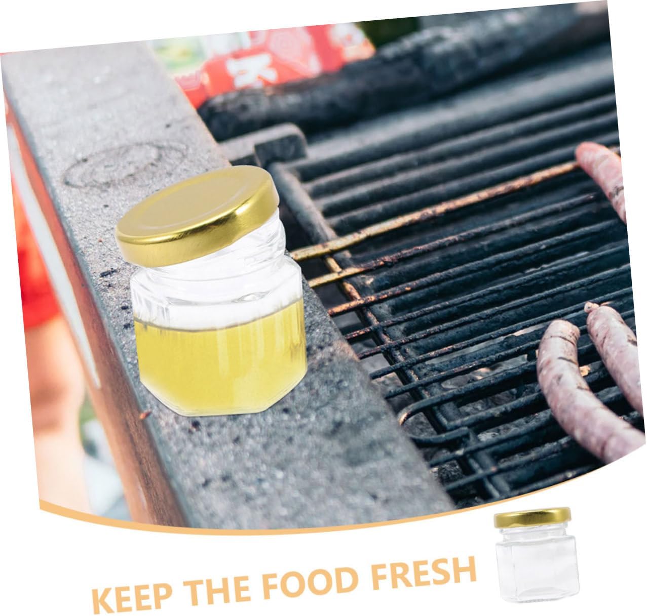 Ciieeo 24pcs Hexagon Jars Multi-use Food Storage Containers for Jam Honey and Syrups Airtight Lidded Bottles for Home Organization and Kitchen Needs