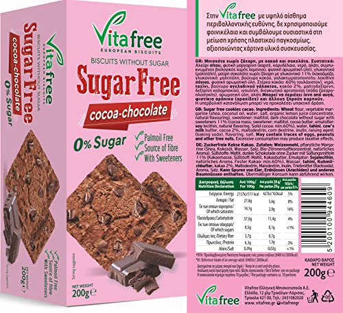 Vitafree Cookies Kekse Probierset 5 verschiedene Sorten ohne Zucker 1000g aus Griechenland (1000g)
