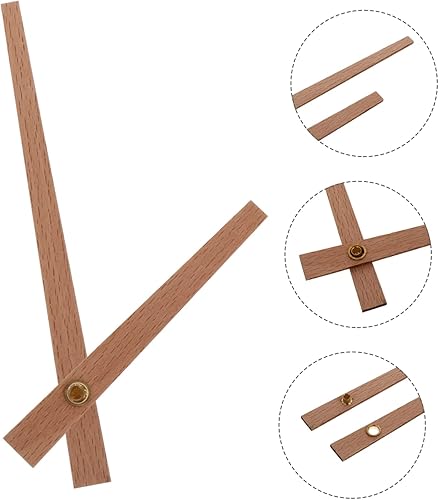 Miniatura 6 de EXCEART Reloj punteros de madera reloj de pared punteros vintage reloj brazo mano cuarzo mecanismo accesorios DIY reloj puntero piezas de repuesto