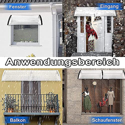Roofing Canopies Outdoor Rain Shelter Uv Protection Decoration For Balcony Patio Front Door Window Awning Canopy(Color:clear;Size:150X300Cm) #TOP1