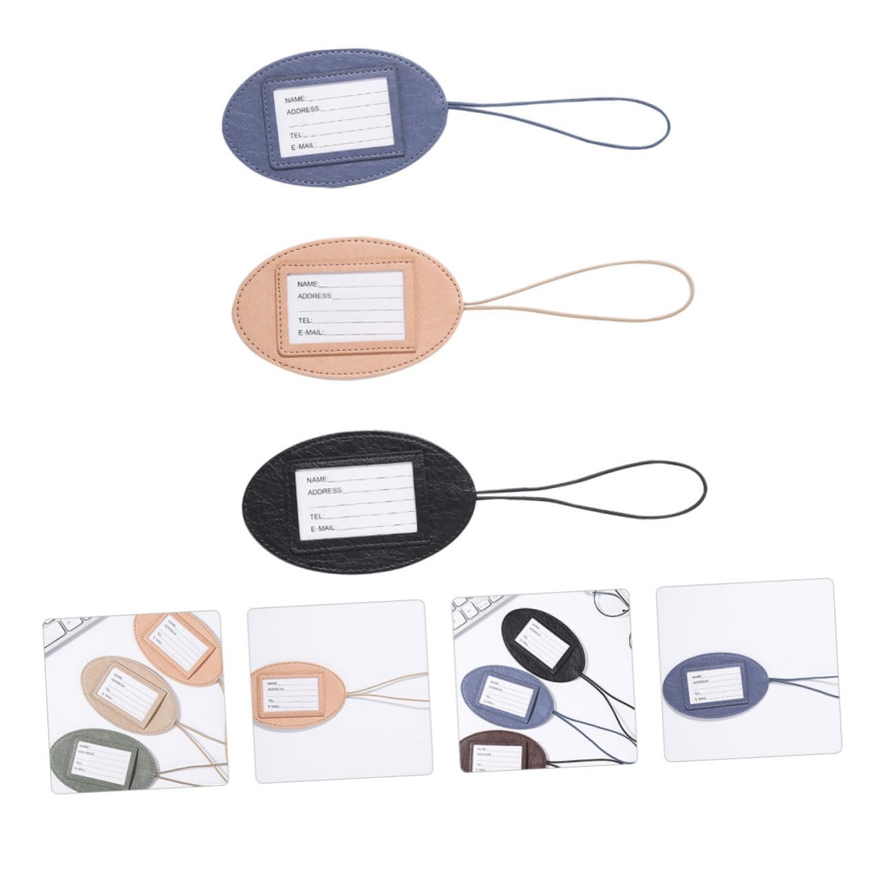 BESPORTBLE 3 Set Cartellini Valigia Multifunzionali Con Design Etichette Per Pass Imbarco Casuale Colore Casuale 3 Pezzi * 3