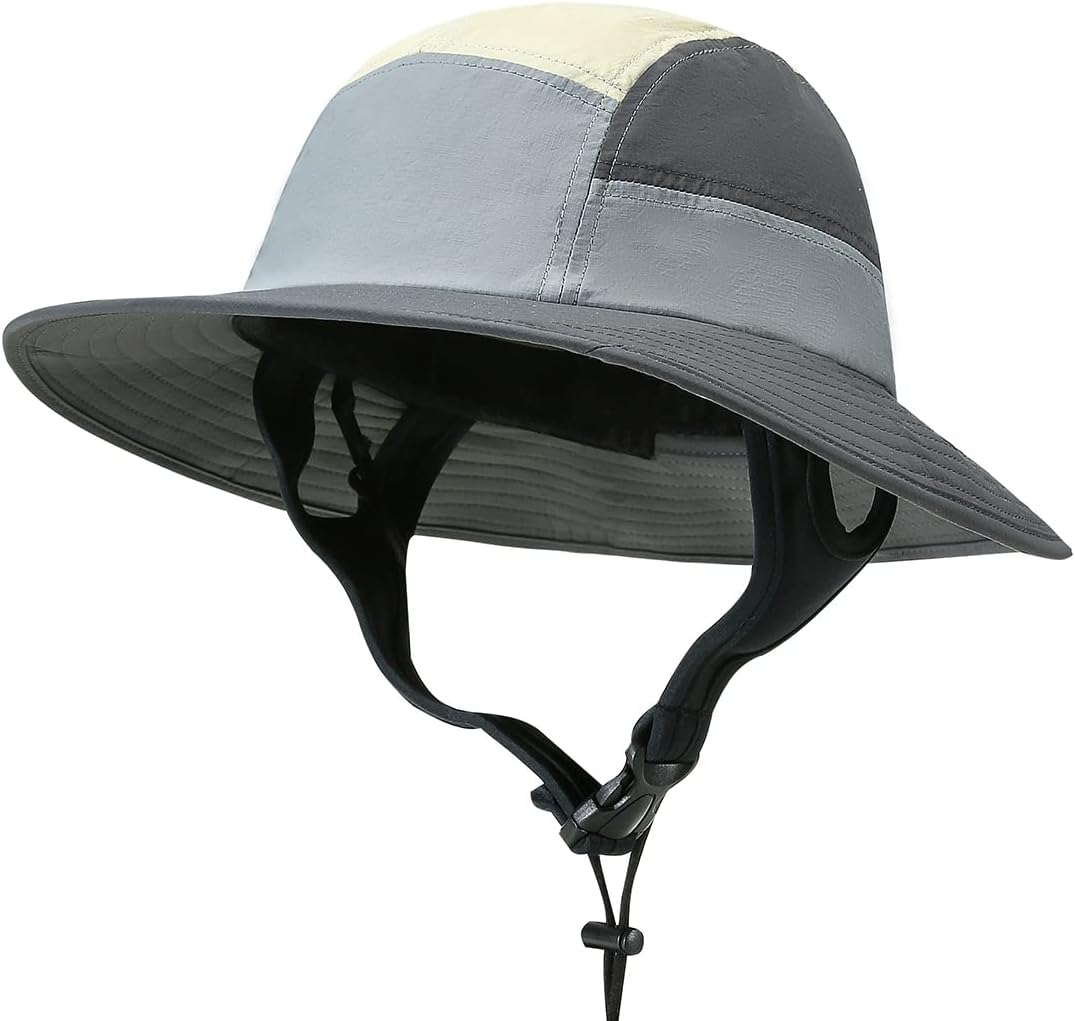 Surf Hat Bucket Sun Hats for Surfing Boating Water-Sports Men and Women-Quick Drying Adjustable Chin Strap