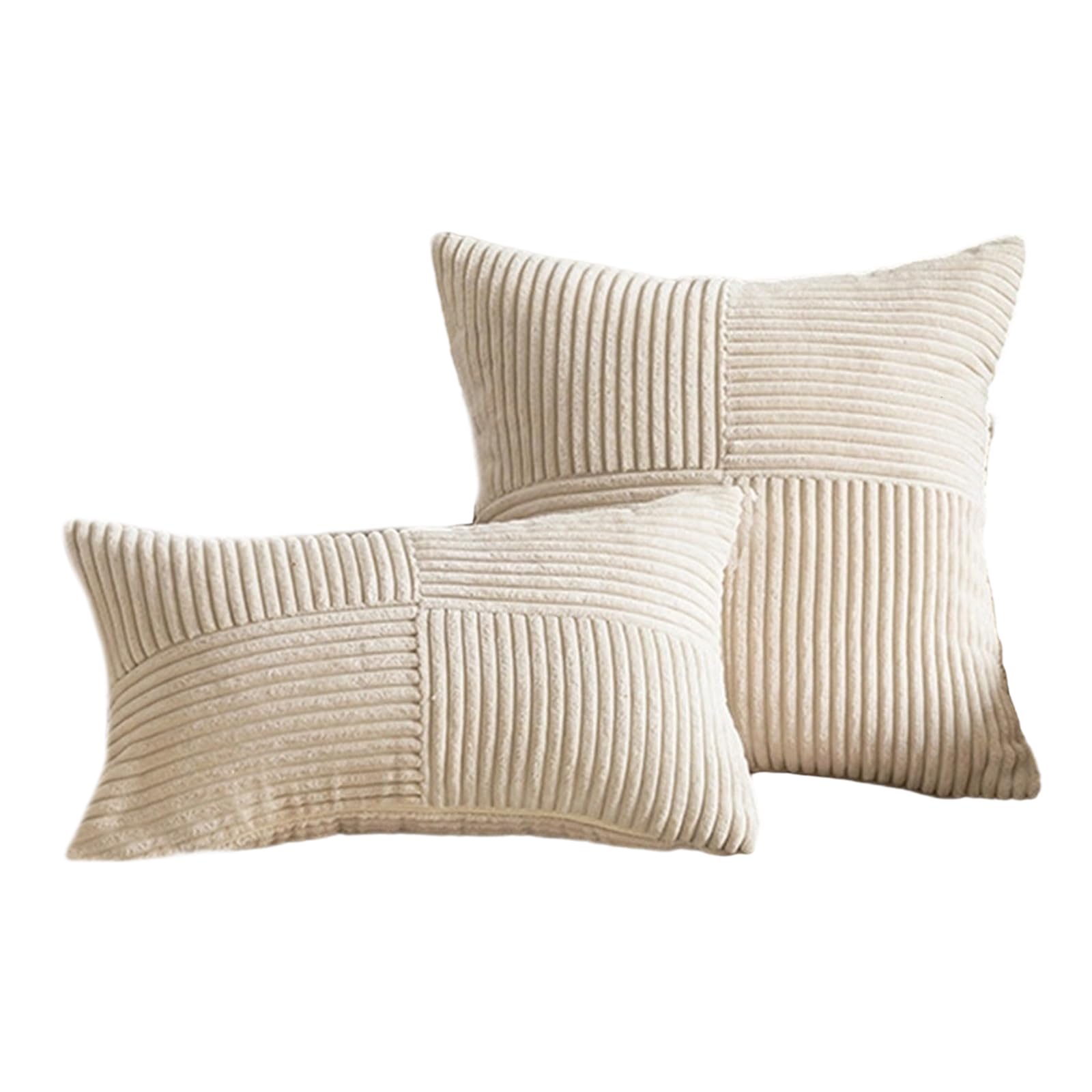 Woedpez 2Pcs Pillowcases Corduroy Square Pillow Covers 45x45cm 30x50cm Decorative Cushion Sleeve Case for Sofa and Bed Decorative Pillow Case