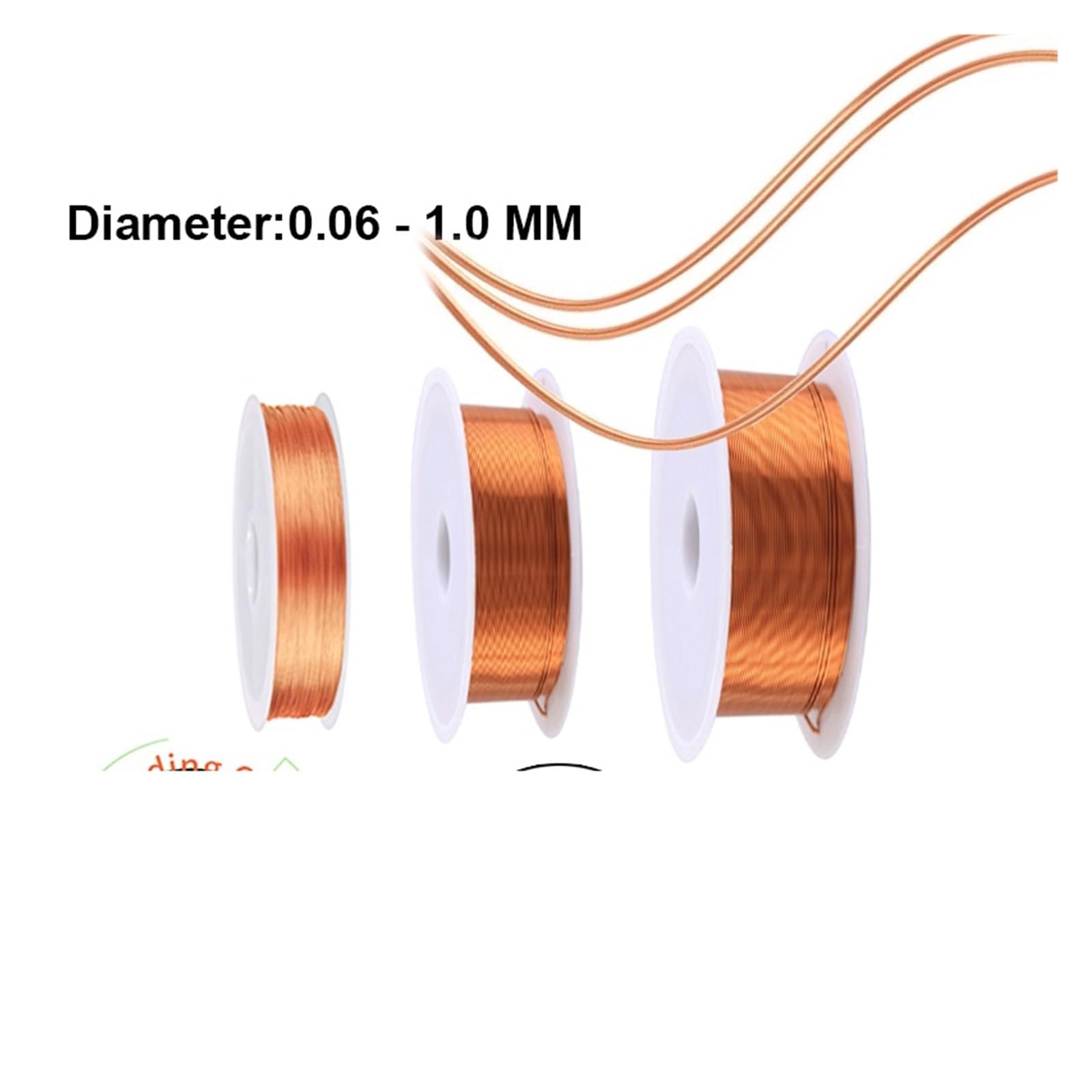 Kupfer-Spulendraht, Kupferlot, Emaillierter Draht, Kupferspule 0,06 mm - 1, Kabelspule Wickeldraht(0.95mm 10Meters)