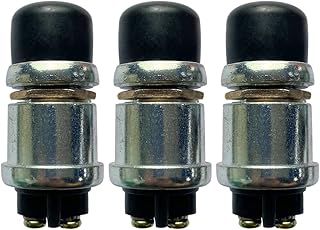 Push Button Momentary Starter Switch, Ampper Heavy Duty Momentary Switch for 12V Engine Start, Horn, Electrical Equipment Ignition and More (Black, Pack of 3)